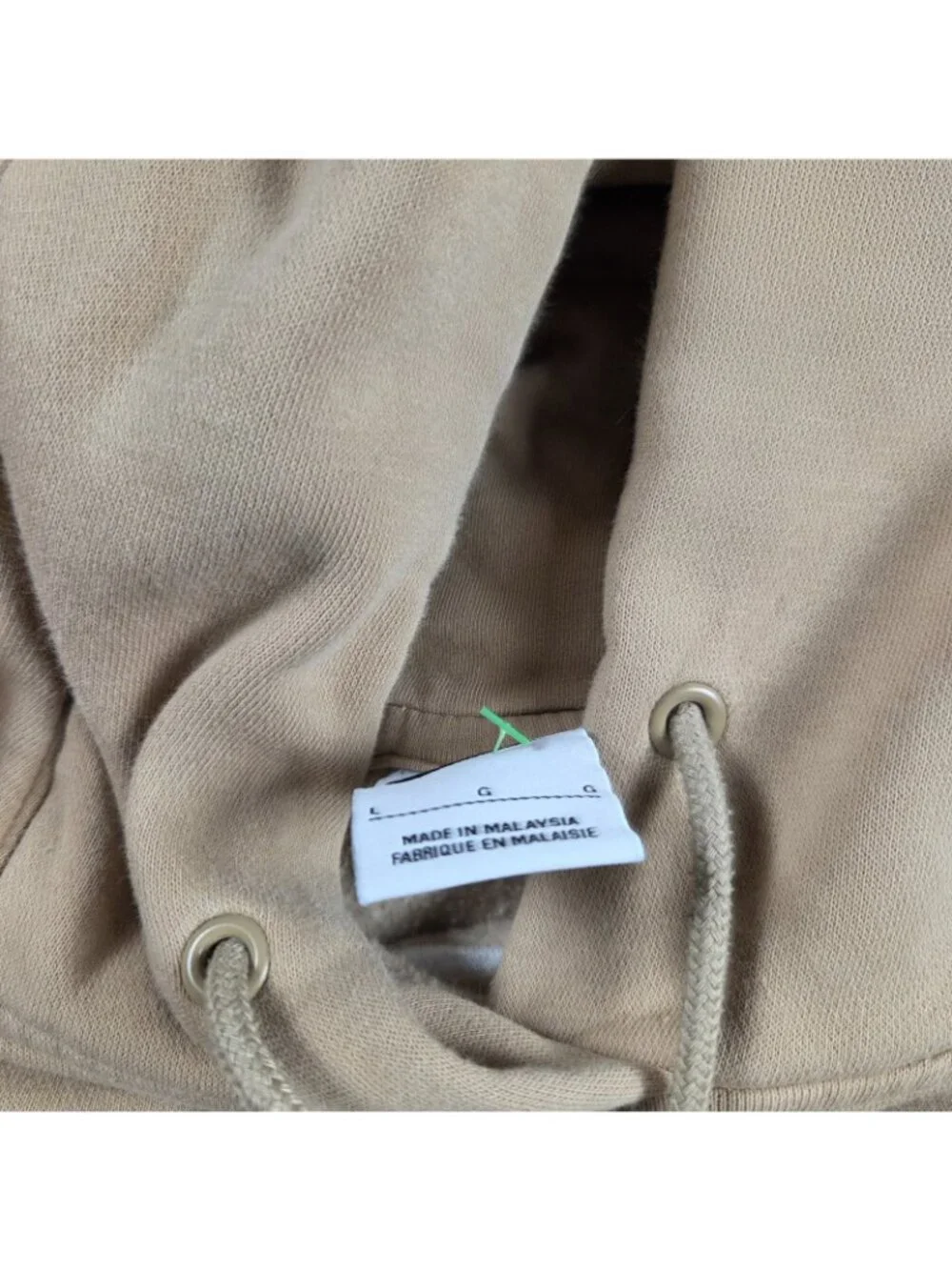 Nike Hoodie Womens Large Beige Fleece Phoenix Oversized Center Swoosh Mark*
